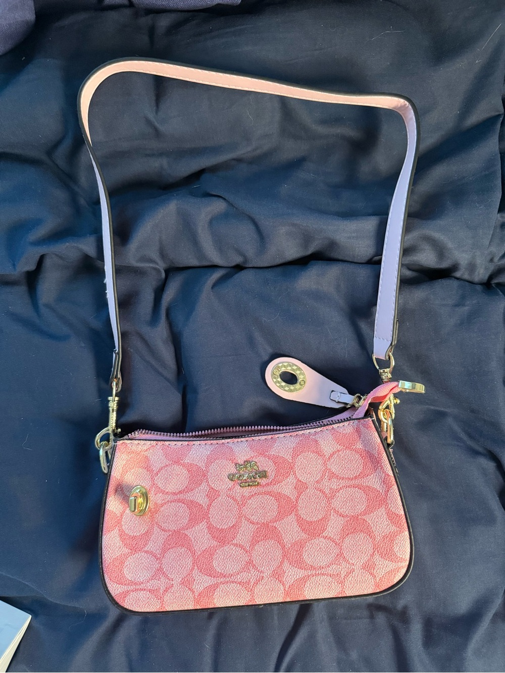 Pink designer crossbody bag
